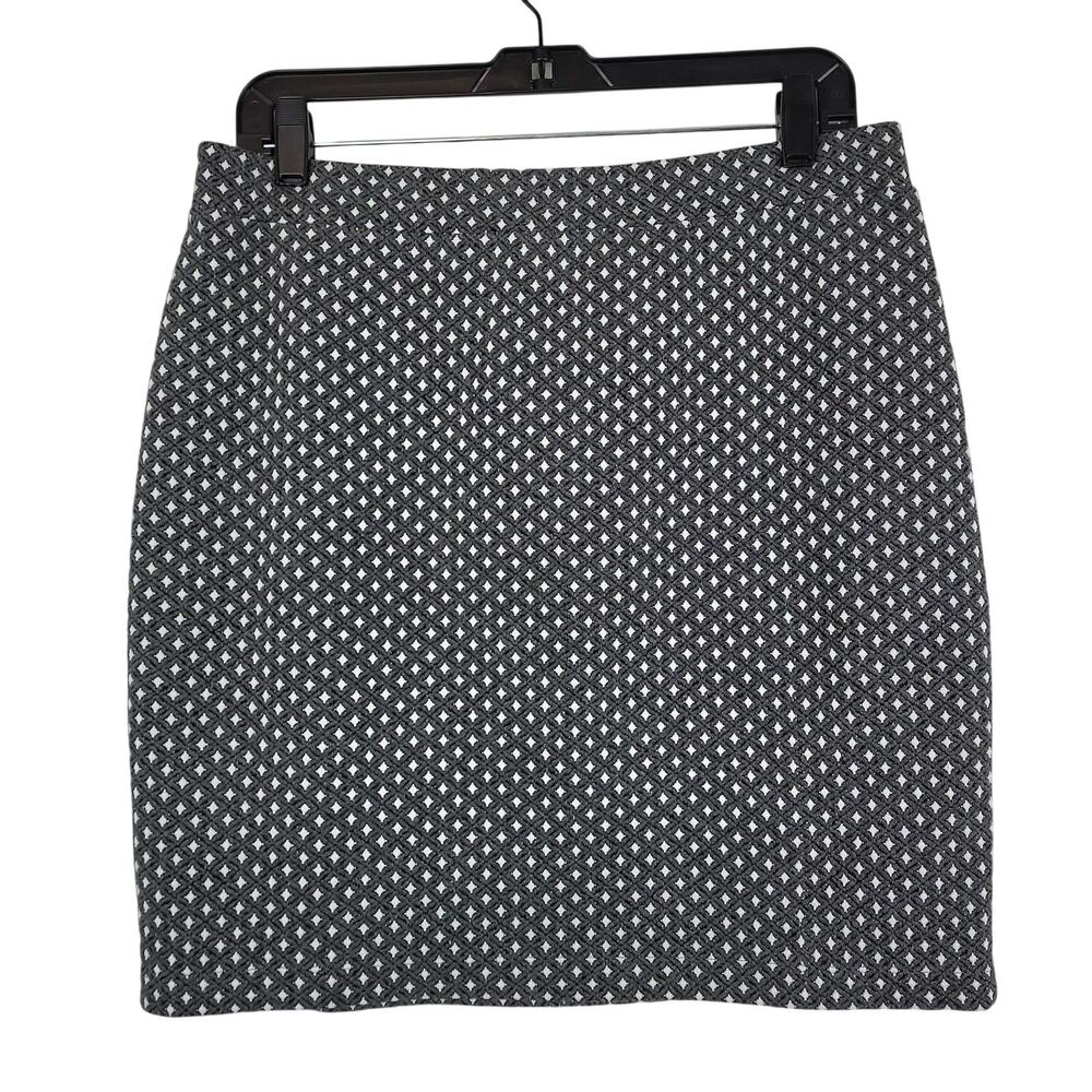 Office Siren Loft Womens Gray‎ White Corpcore Career Pencil Skirt Size Medium